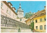 % carte postala (marca fixa)-SIGHISOARA-Vesdere spre cetate, Necirculata, Printata