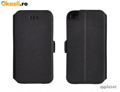 Husa iPhone 4 4S Flip Case Inchidere Magnetica Black foto