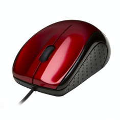 Mouse V7 MV3010010-RED-5EB , optic, USB, 1000 dpi, rosu/ negru foto