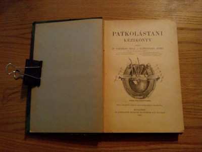 PATKOLASTANI KEZIKONYV - Nadaskay Bela, Schwenszky Armin - Budapest, 1908, 259p foto