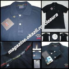 TRICOU BLEUMARIN BARBATI 5XL GEN FIRMA PAUL &amp;amp; SHARK MANECA SCURTA GULER 100% BBC foto