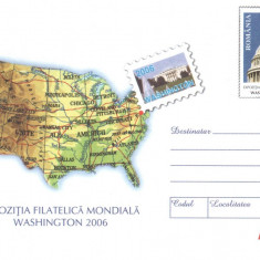Expozitia Filatelica Mondiala Washington 2006, intreg postal necirculat