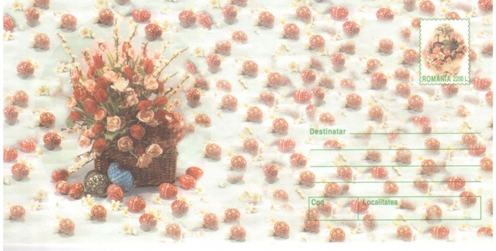 Sf. Pasti 2001, Flori, intreg postal necirculat