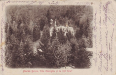 #1636- Romania, Slanic Moldova, c.p. circul. 1905: Vila Gheorghiu, La 300 scari foto