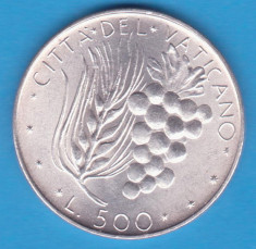 (1) MONEDA DIN ARGINT VATICAN - 500 LIRE 1973 foto