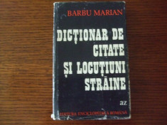 Barbu Marian - Dictionar de citate si locutiuni straine foto