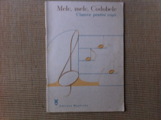 Melc melc Codobelc Cantece pentru copii editura muzicala 1987 hobby ilustrata foto