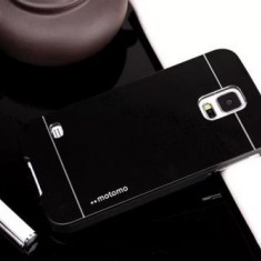 Husa MOTOMO LUX neagra pelicula aluminiu Samsung Galaxy S5