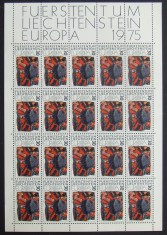 LIECHTENSTEIN 1975 - EUROPA, 2 M/SH, NEOBLITERATE - LCT 006 foto
