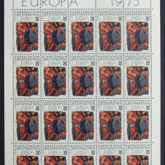 LIECHTENSTEIN 1975 - EUROPA, 2 M/SH, NEOBLITERATE - LCT 006