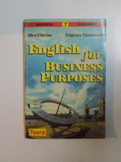 ENGLISH FOR BUSINESS PURPOSES de OLEA CIUCIUC , EUGENIA TANASESCU ,1998 foto