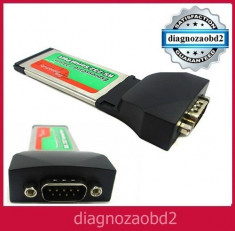 Adaptor Express CARD PC - PCMCIA mufa serial RS232 - tester auto diagnoza OBD2 foto