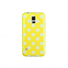 Husa silicon DOTS Samsung Galaxy S5 i9600 G900 + folie ecran cadou