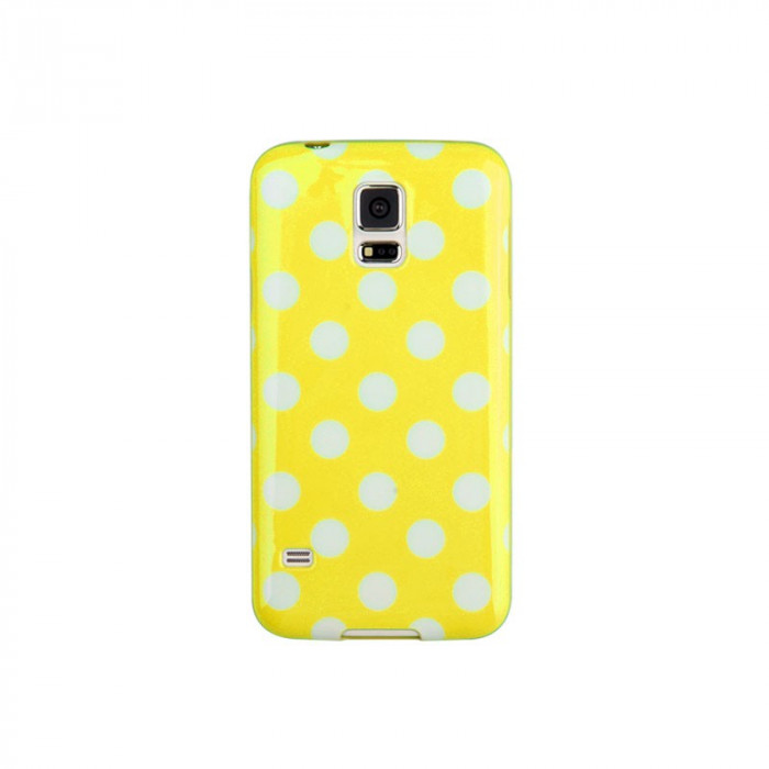 Husa silicon DOTS Samsung Galaxy S5 i9600 G900 + folie ecran cadou