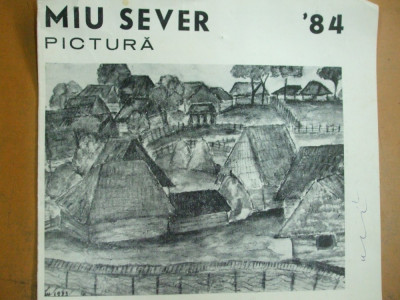 Miu Sever catalog expozitie pictura 1984 Bucuresti casa Petofi Sandor foto