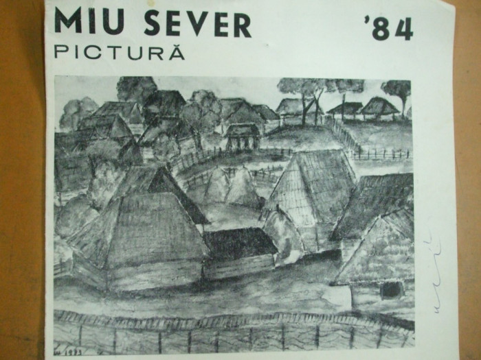 Miu Sever catalog expozitie pictura 1984 Bucuresti casa Petofi Sandor