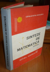 Catalin Petru Nicolescu - SINTEZE DE MATEMATICA ? APLICATII *** foto