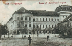 #1648- Romania, Aiud, Nagyenyed, c.p. circul. 1928: Colegiul ref. Bethlen, anim foto