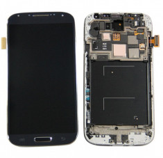 Ansamblu Lcd Display Touchscreen touch screen Samsung Galaxy S4 Black Negru cu rama ORIGINAL foto