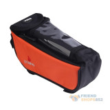 Port bagaj spatiu depozitare borseta rezistenta pentru bicicleta rosu cu orange