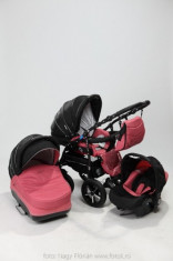 Baby Merc Carucior Zippy 3 in 1 Pink Black foto