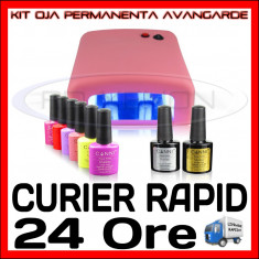 KIT SET UNGHII FALSE UV AVANGARDE - MANICHIURA OJA SEMIPERMANENTA foto