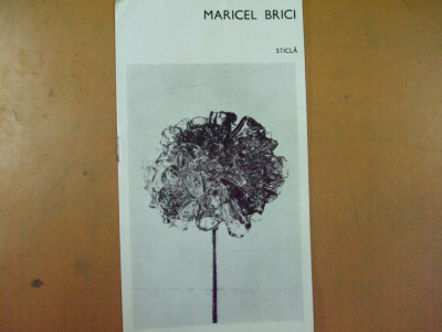 Maricel Brici pliant expozitie sticla forme decrorative Bucuresti 1976 Amfora foto