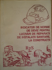 Indicator De Norme De Deviz Pentru Lucrari De Reparatii De Instalatii Sanitare, L - Necunoscut ,152343 foto