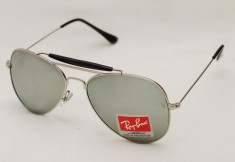 RAY BAN 3029 Outdoorsman II Rama Argintie -Lentila Oglinda foto