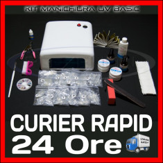 KIT UNGHII FALSE GEL UV MANICHIURA, 500 TIPSURI - VARIANTA BASIC foto