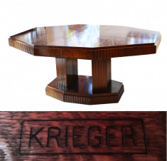 URGENT! Mobila art deco KRIEGER de colectie, palisandru, marmura, semnat! foto