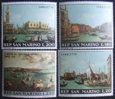 SAN MARINO 1971 - VEDERI PICTATE, 4 VALORI NEOBLITERATE - SM 025 foto