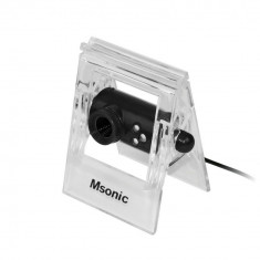 Webcam cu microfon USB 2.0, 3 led negru *MSONIC * Camera WEB foto