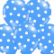 Baloane albastre cu buline albe, 30 cm, 5buc/set