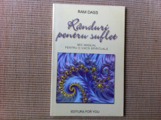 Randuri pentru suflet Ram Dass mic manual pentru o viata spirituala carte hobby foto