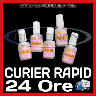 LIPICI ADEZIV 10 GRAME CU PENSULA - MANICHIURA UNGHII FALSE GEL UV, FRENCH foto