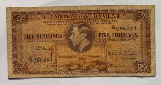 Bermuda 5 Shillings 1937 P#8b foto