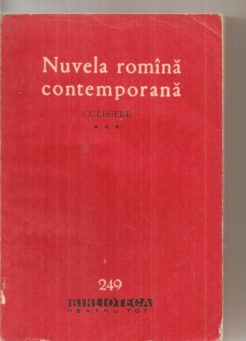 (C6159) NUVELA ROMANA CONTEMPORANA, VOL. 3, III, CULEGERE