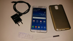 Samsung Galaxy Note 3 N9005 32Gb White Alb Neverlocked Incarcator + usb + husa foto