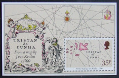 TRISTAN DA CUNHA - HARTA, 1 S/S NEOBLITERATA - E0539 foto