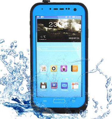 Toc subacvatic impermeabil cu prelungitor casti Samsung Galaxy S4 i9500 + folie foto