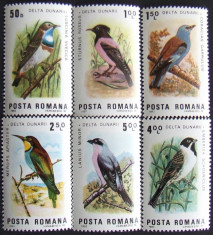 ROMANIA 1080/1983 - PASARI DIN DELTA, 6 VALORI NEOBLITERATE - RO 0288 foto