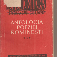 (C6160) ANTOLOGIA POEZIEI ROMANESTI, VOL.3, III