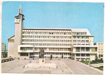 (A) carte postala (marca fixa)-VASLUI-Palatul administrativ foto