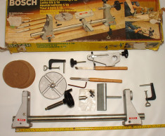 Mini strung pentru lemn ( pe baza de bormasina ) BOSCH foto