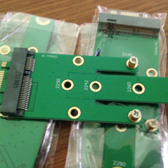 Adaptor SOCKET 2 B key M.2 NGFF la mSATA SSD / msata la m.2