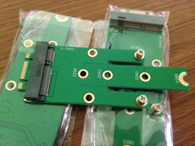 Adaptor SOCKET 2 B key M.2 NGFF la mSATA SSD / msata la m.2 foto