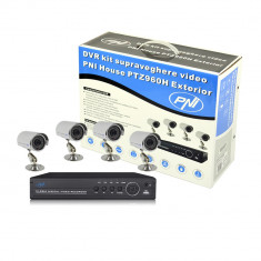 Resigilat - DVR kit supraveghere video PNI House PTZ960H cu HDD 1Tb inclus - DVR si 4 camere de exterior foto