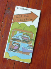 Harta turistica si automobilistica ROMANIA - perioada comunista - anii 80 !!! foto