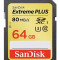 Sandisk Extreme Plus SDXC UHS-I 64Gb,80mb/s, Nou,Factura,Garantie.